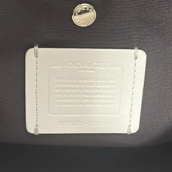 Auth COACH Luxury Crossgrain Leather Small Christy Carryall F57520 Cream Leather - Picture 8 of 9